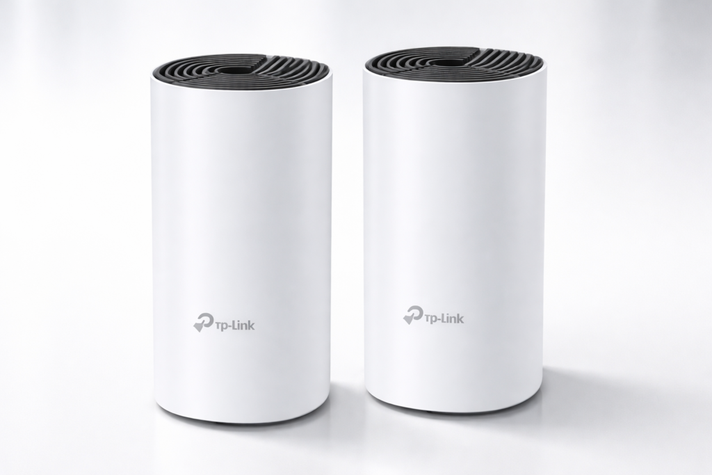 Kit com 2 roteadores TP-Link Mesh entra em oferta e promete Wi-Fi mais estável na casa toda.