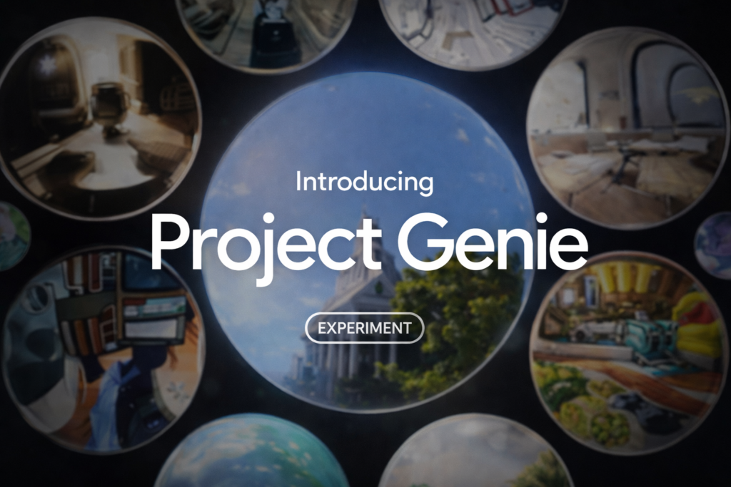 Project Genie: a inteligência artificial do Google que transforma textos em mundos 3D interativos.